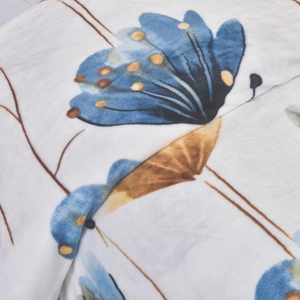 Sötétkék egyszemélyes mikroplüss ágyneműhuzat 140x200 cm Marbella – My House-image-1