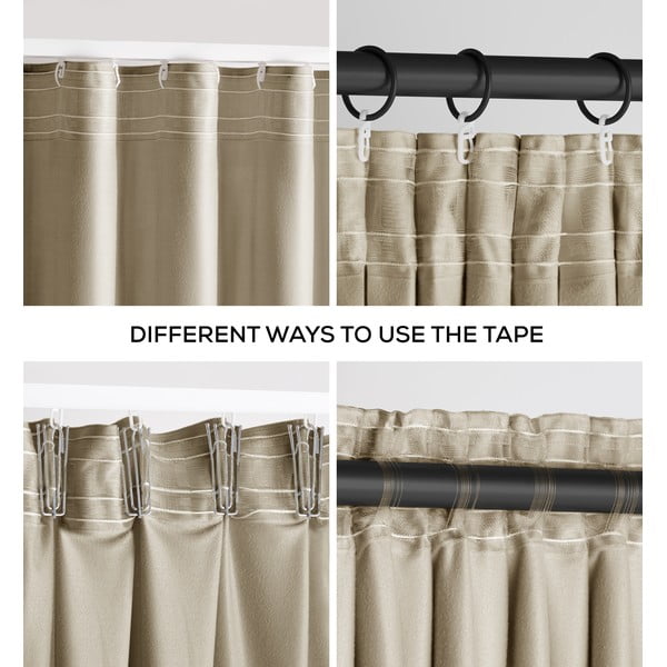 Barna-bézs bársony dimout (részleges sötétítő) függöny 140x270 cm Pleat – Restilo-image-2