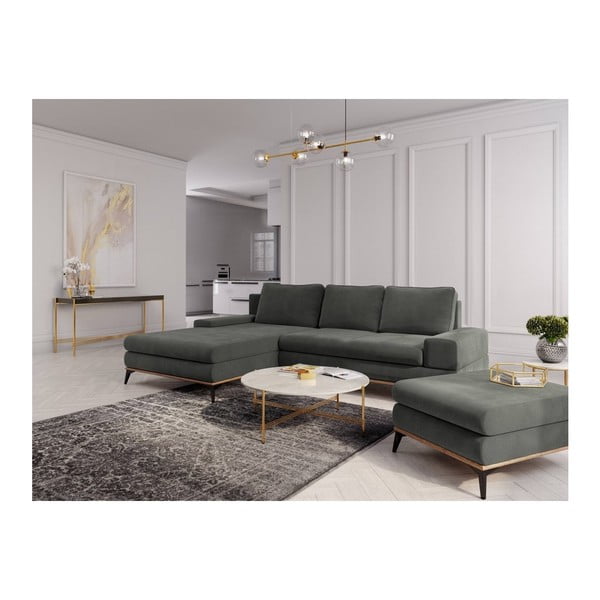 Planet sötétszürke puff - Windsor & Co Sofas-image-3