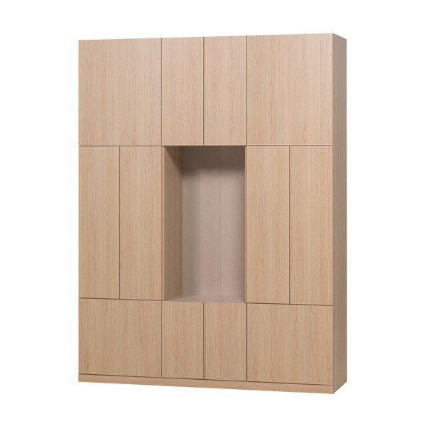 Natúr színű moduláris szekrény 162x215 cm Build – WOOOD-image-2