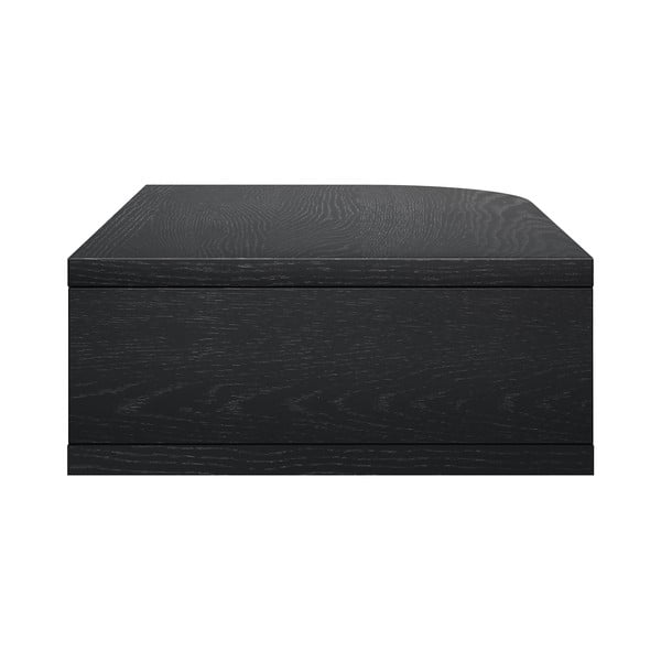 Fekete éjjeliszekrény tölgyfa dekorral Farsta – Woodman-image-3