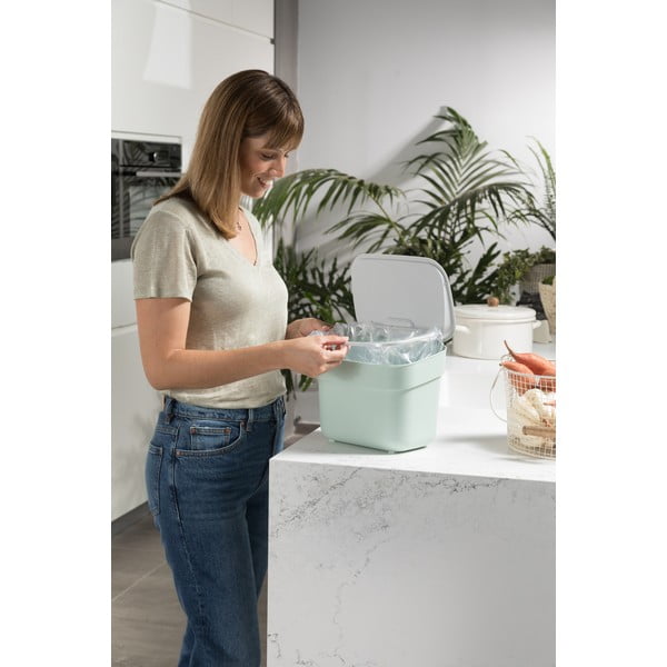 Világoskék komposztálható hulladék gyűjtő 5 l Ready To Collect – Curver-image-1
