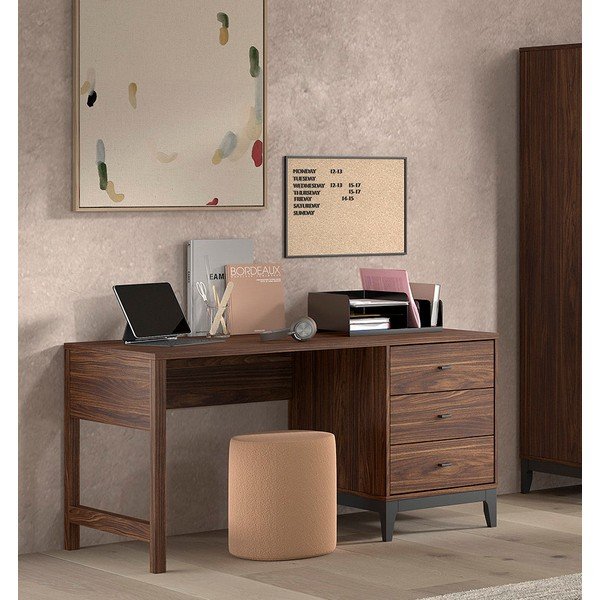 Íróasztal diófa dekorral 70x140 cm Ilyas – Vipack-image-1