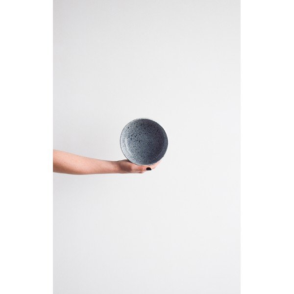 Mess fekete-fehér agyagkerámia tál ø 15 cm - ÅOOMI-image-1