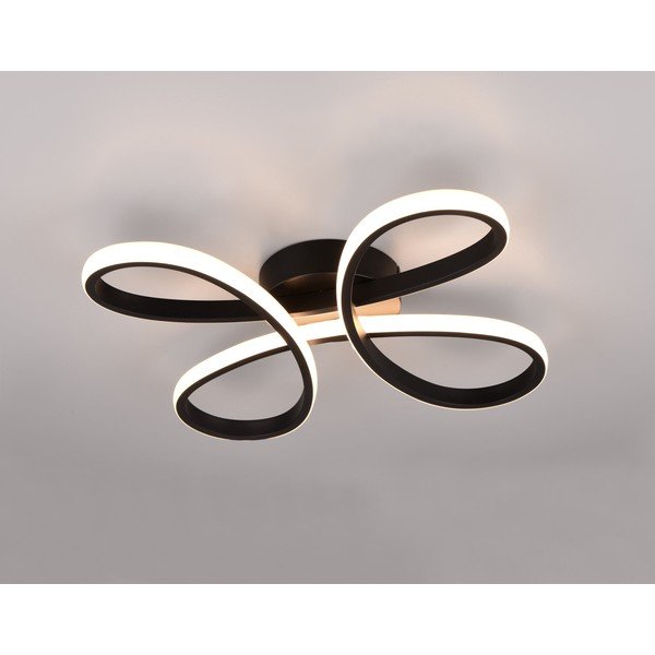 Fekete LED mennyezeti lámpa 40x40 cm Fly – Trio-image-1