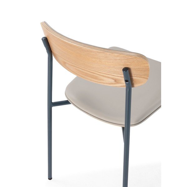 Bézs kárpitozott rakásolható étkezőszék szett 2 db-os Saula – Marckeric-image-4