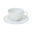 Pearl fehér agyagkerámia csésze csészealjjal, 250 ml - Costa Nova