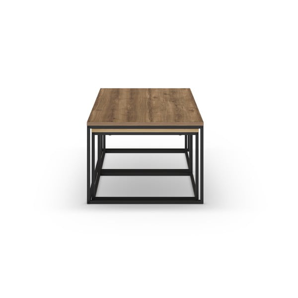 Natúr színű dohányzóasztal szett 3 db-os 60x110 cm Camelia – Marckeric-image-3