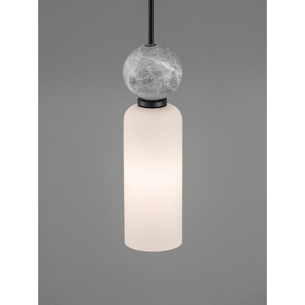Matt fekete kő függőlámpa üveg búrával ø 6 cm Filomena – Nova Luce-image-2