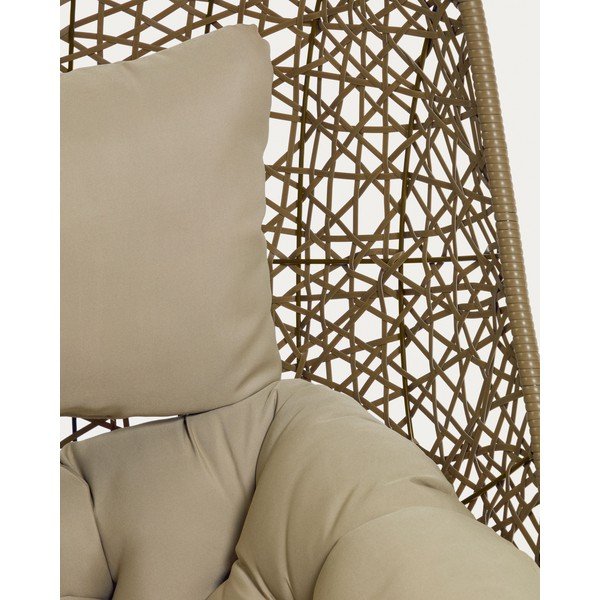 Bézs műrattan kerti függőfotel Florina – Kave Home-image-3