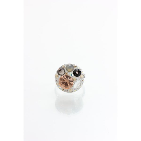 Taupe Swarovski Elements gyűrű, 18 mm - Laura Bruni