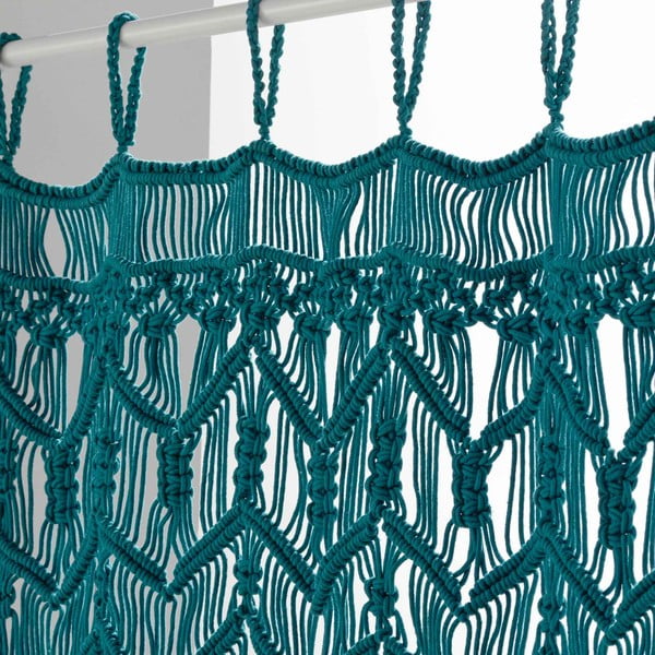 Kék függöny ajtóra 90x200 cm Macarena – douceur d'intérieur-image-1