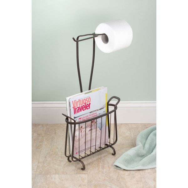 Axis brontszínű fém WC-papír tartó, magasság 61 cm - iDesign-image-1