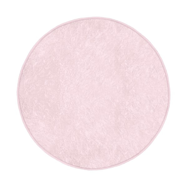Világos rózsaszín mosható-robotporszívóval tisztítható kerek szőnyeg ø 100 cm Comfort – Mila Home
