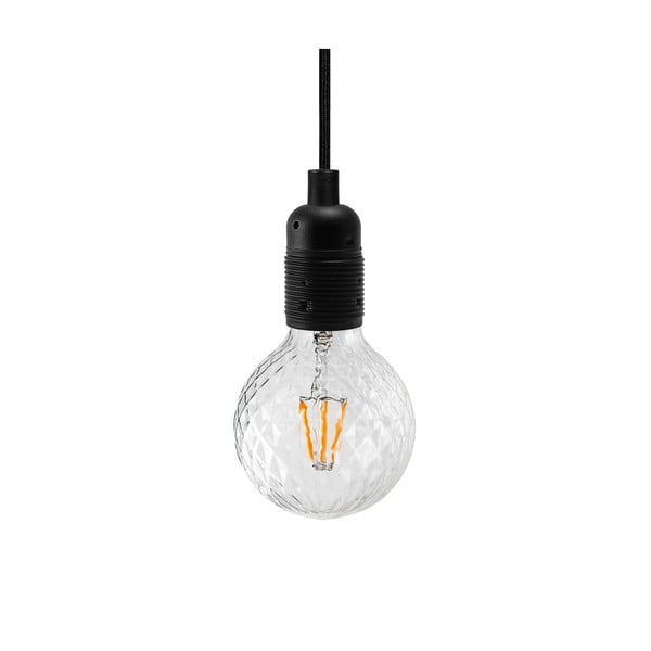 Uno Basic Globe Clear fekete mennyezeti lámpa, 3 izzóval - Bulb Attack-image-1