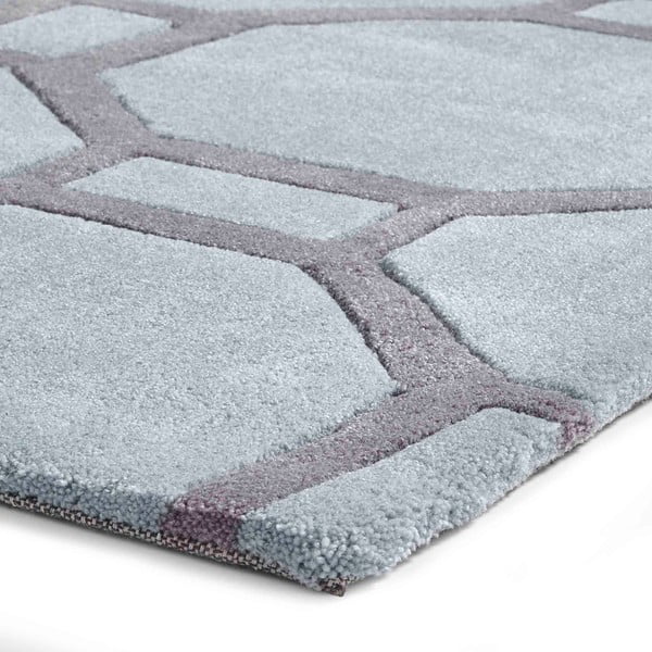 Tile szürke-kék szőnyeg, 120 x 170 cm - Think Rugs-image-1