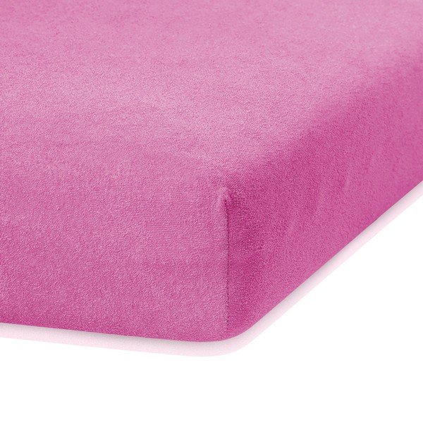 Ruby Fuchsia fukszia színű kétszemélyes gumis lepedő, 200-220 x 200 cm - AmeliaHome-image-2