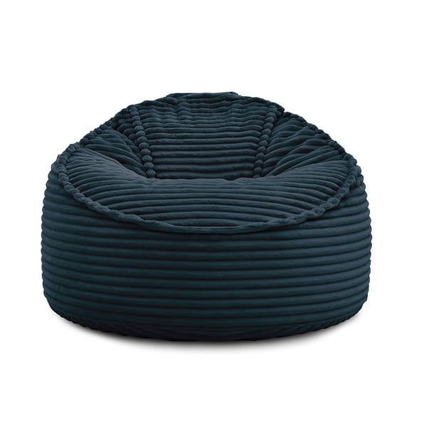 Sötétkék kordbársony babzsákfotel Socrate – Bobochic Paris