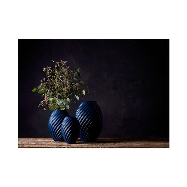 River kék porcelán váza, magasság 26 cm - Morsø-image-2