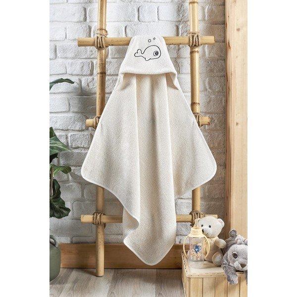 Bézs gyerek fürdőlepedő bambuszból és pamutból Mila - Lydia&Co-image-3