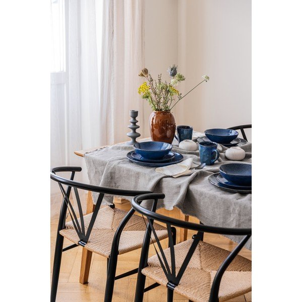 Sötétkék agyagkerámia étkészlet 16 db-os Glosia - Bonami Selection-image-4