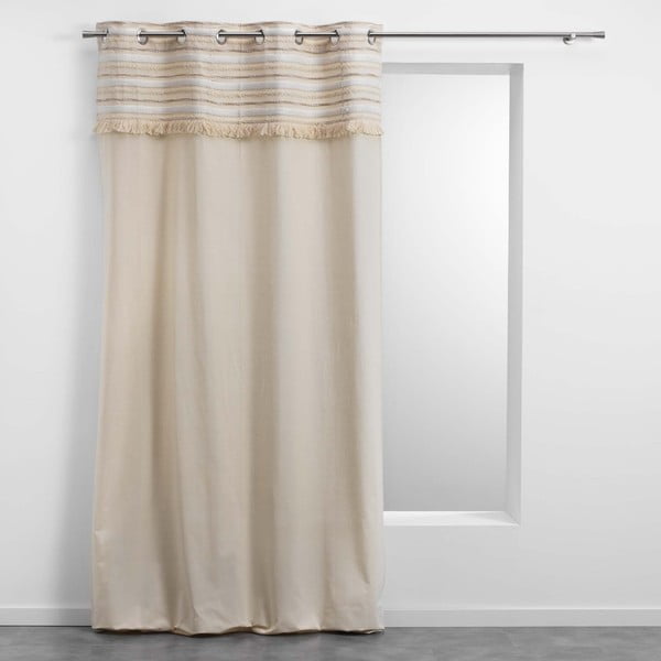 Natúr színű pamut függöny 140x240 cm Atlas – douceur d'intérieur