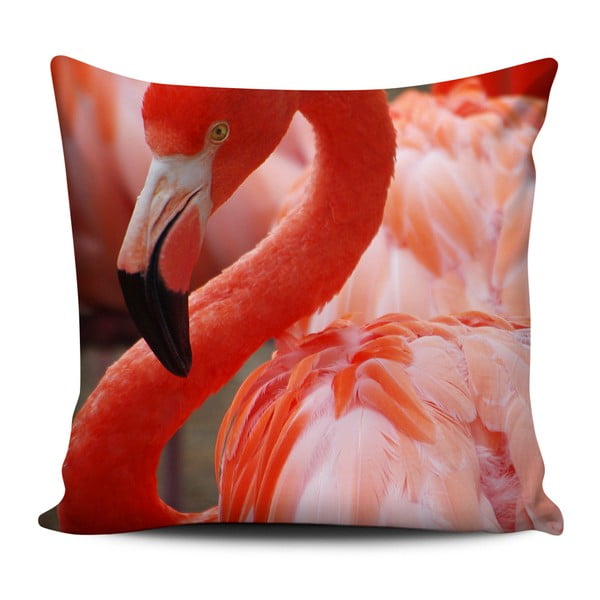 Home de Bleu Flamingo piros-fehér díszpárna, 43 x 43 cm - Kate Louise