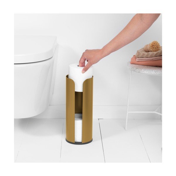 Aranyszínű acél WC-papír tartó állvány ReNew – Brabantia-image-2