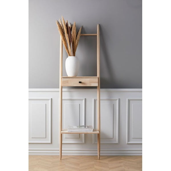 Natúr színű tölgyfa polcos állvány 30x170 cm Ebern – Villa Collection-image-1