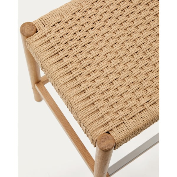 Natúr színű tölgyfa bárszék szett 2 db-os (ülésmagasság 66 cm) Yalia – Kave Home-image-4