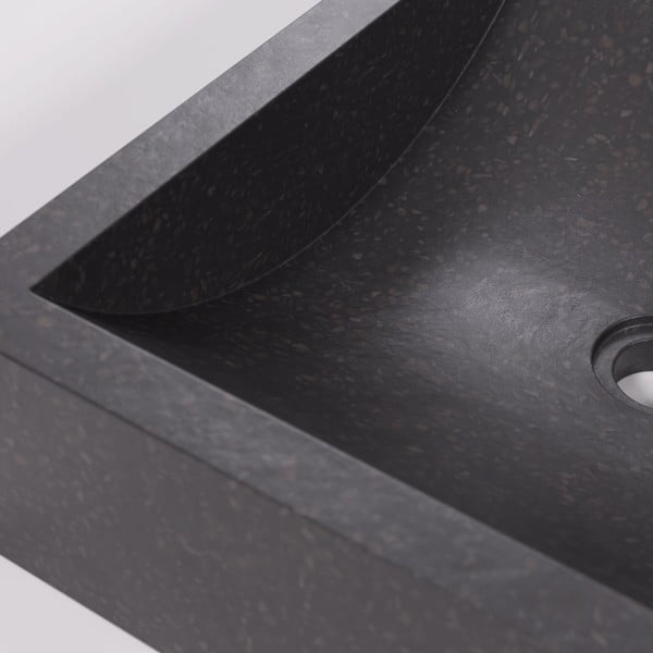 Sunday fekete terrazzo mosdókagyló, 40 x 45 cm - Kave Home-image-2