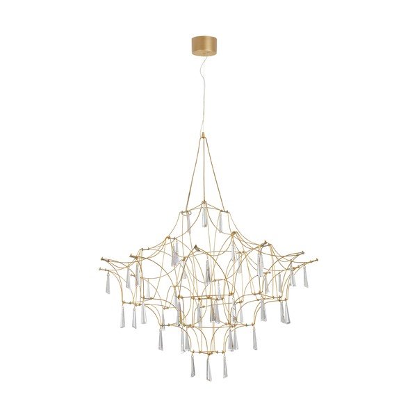 Aranyszínű fém LED függőlámpa ø 80 cm Goro – Nova Luce