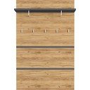 Natúr színű fogas panel tölgyfa dekorral Lissabon – Germania