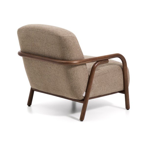 Szürkésbarna zsenília fotel Sylo – Kave Home-image-4