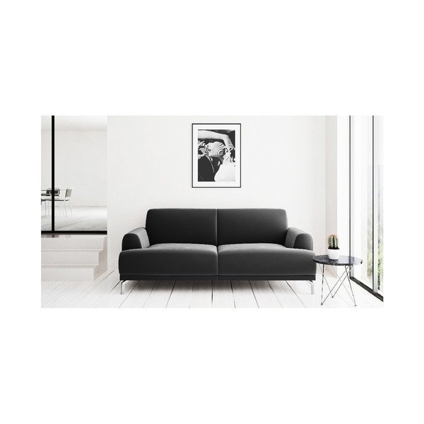 Puzo szürke bársonykanapé, 170 cm - MESONICA-image-4