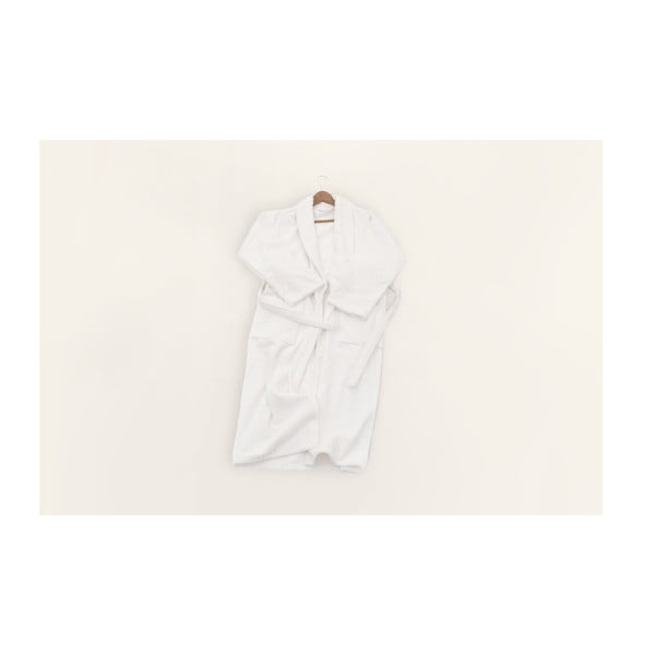 Fehér pamut fürdőköpeny L/XL - Foutastic-image-2