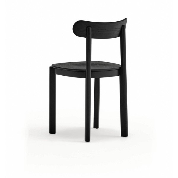 Fekete étkezőszék kőrisfa dekorral Nara – Teulat-image-4