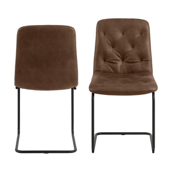 Barna bőrutánzat étkezőszék szett 2 db-os Kira – Actona-image-2