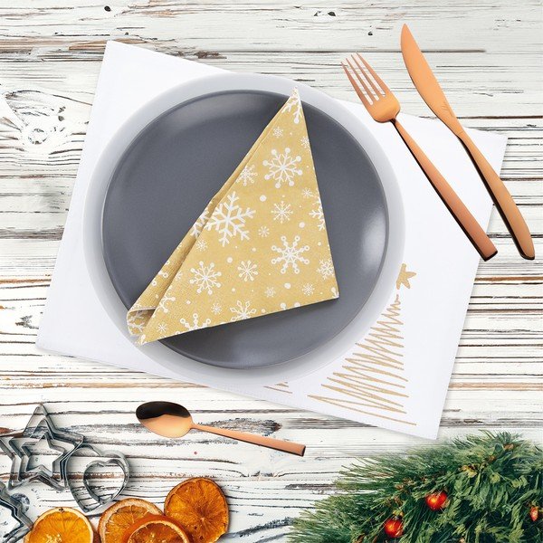 Pamut tányéralátét karácsonyi mintával 25x35 cm Stromek – Orion-image-2