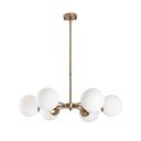 Fehér-sárgaréz színű függőlámpa üveg búrával ø 73 cm Akkas – Opviq lights