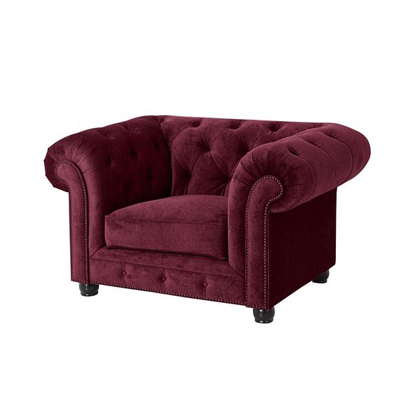 Orleans Velvet burgundi vörös fotel - Max Winzer-image-1