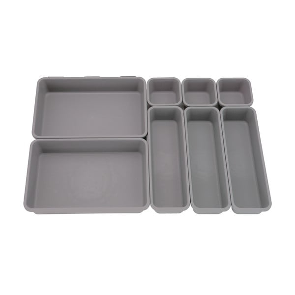 Szürke műanyag fiókrendező készlet 8 db-os - Addis-image-3