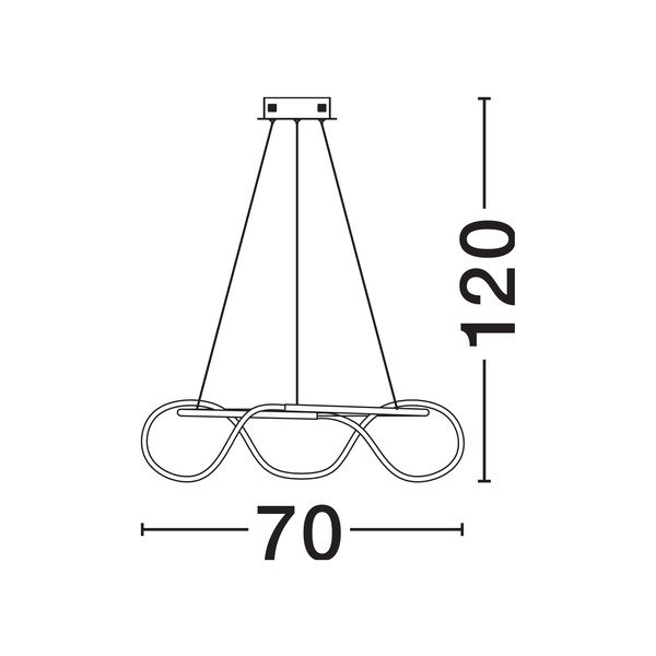 Aranyszínű alumínium LED dimmelhető függőlámpa akrilüveg búrával ø 70 cm Tiriac – Nova Luce-image-4