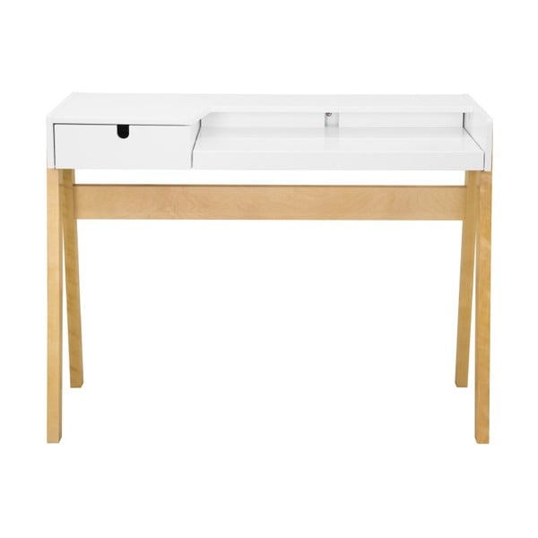Hansa fehér nyírfa íróasztal, 111,5 x 41,5 cm - We47