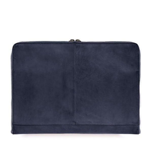 Bag Zipper sötétkék laptoptartó bőrből, méret: 15" - O My Bag