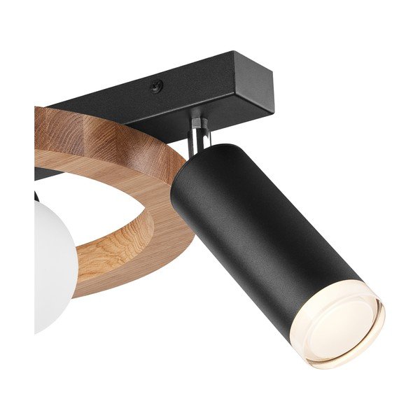 Fekete-natúr színű mennyezeti lámpa 40x50 cm Otis – LAMKUR-image-3