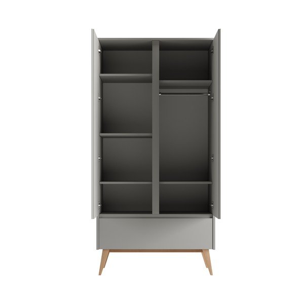 Szürke gyerek ruhásszekrény 100x52,5 cm Swing – Pinio-image-2