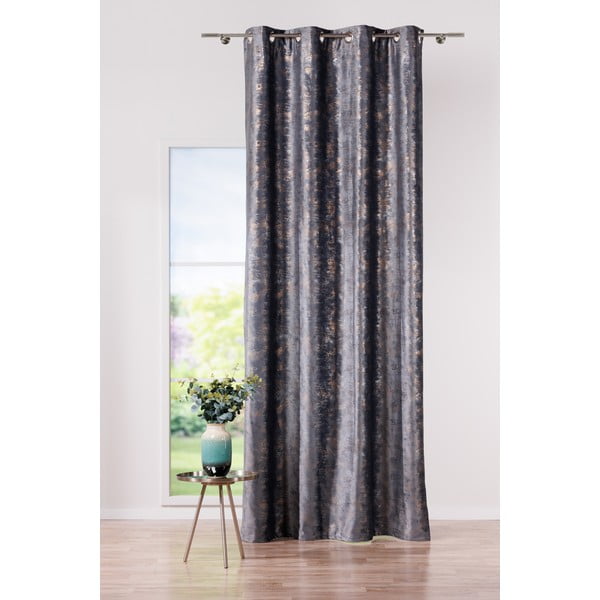 Antracitszürke függöny 140x260 cm Lhasa – Mendola Fabrics-image-1