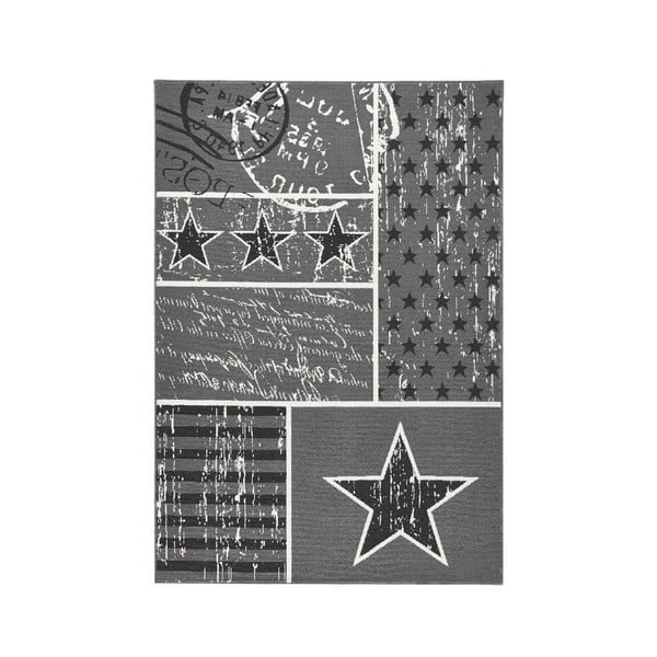 City & Mix Stars szürke szőnyeg, 140 x 200 cm - Hanse Home