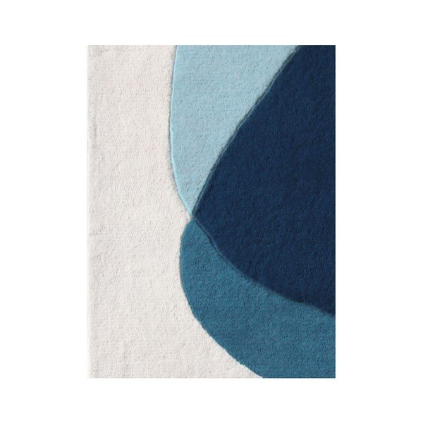 Serge kék-szürke gyapjú szőnyeg, 180 x 220 cm - HARTÔ-image-1